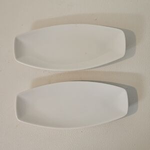 Pair Of Schonwald White Ceramic Serving Dishes, Small